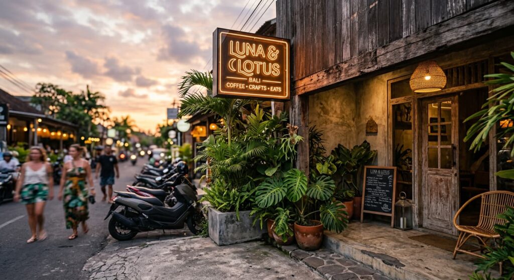 neon box premium untuk kafe di Bali